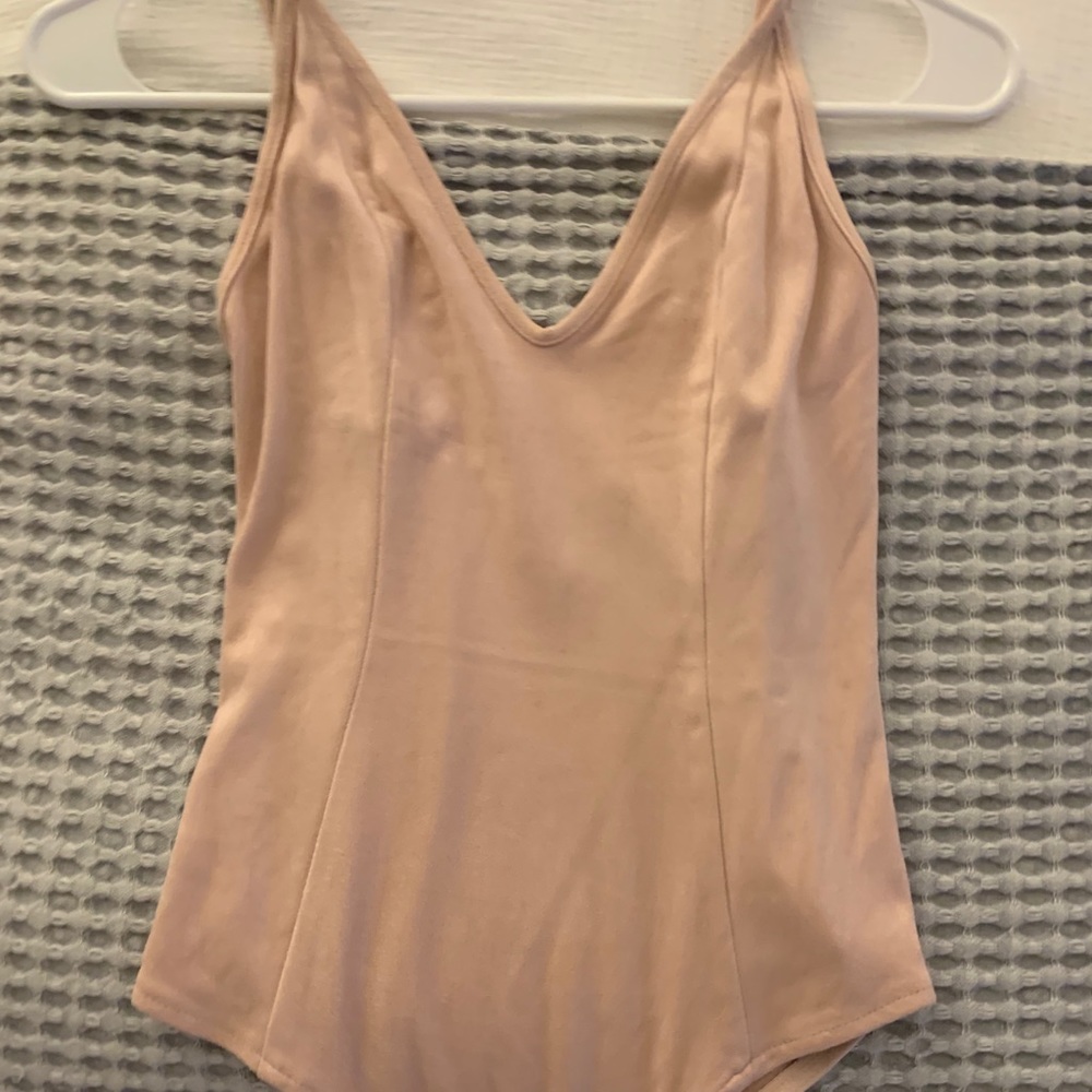 Pink Suede Bodysuit